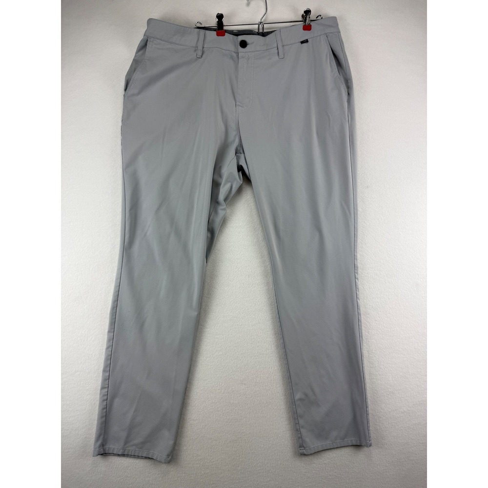 TravisMathew Golf Pants Mens 40 Grey Performance Stretch Flat Front Trousers